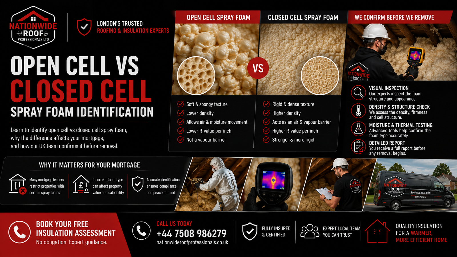 Open Cell vs Closed Cell Spray Foam Identification